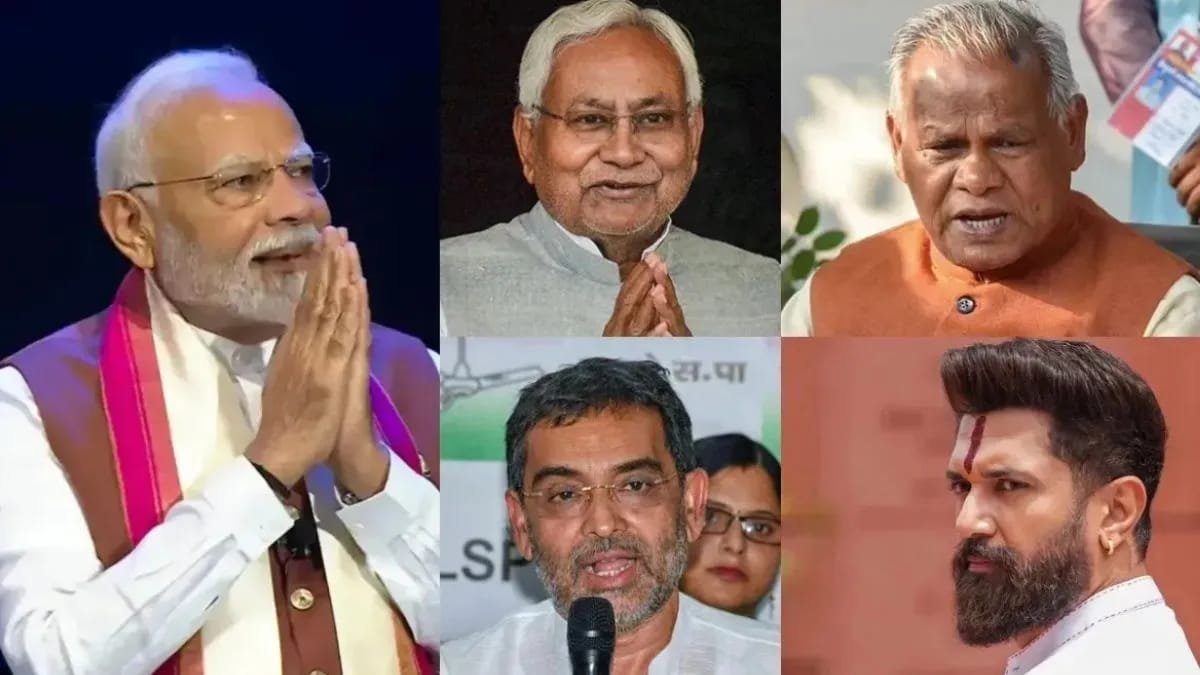 NDA Set to Reveal Bihar Election Seat-Sharing Formula; JDU Likely to Get 102 Seats.