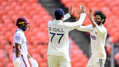 Jadeja Stars with Century and Early Strikes as India Dominate West Indies in 1st Test.